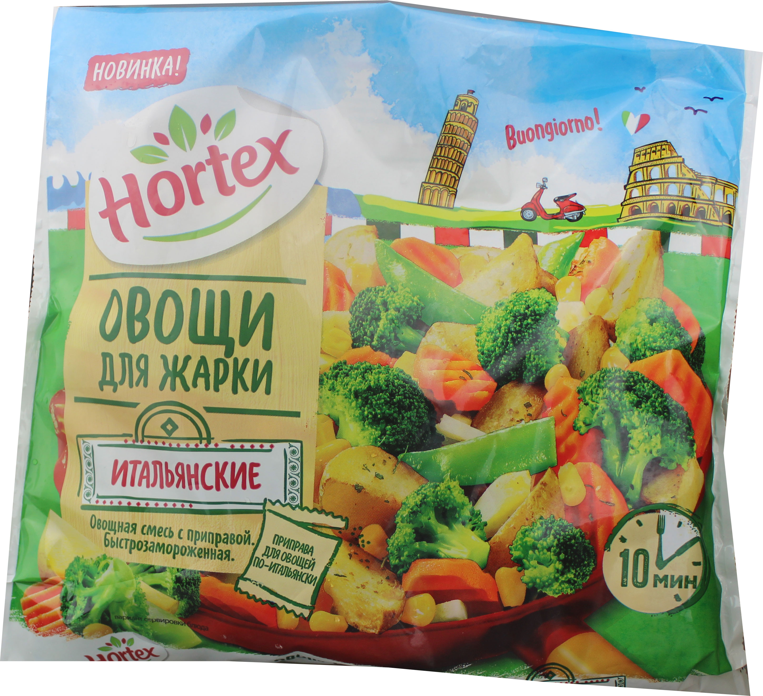 Купить Овощи для жарки итальянские. Овощная смесь с приправой Hortex 400г  Россия