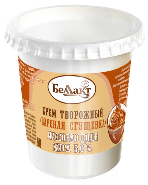 Купить Крем творожный вареная сгущенка 5,% 200г Беллакт
